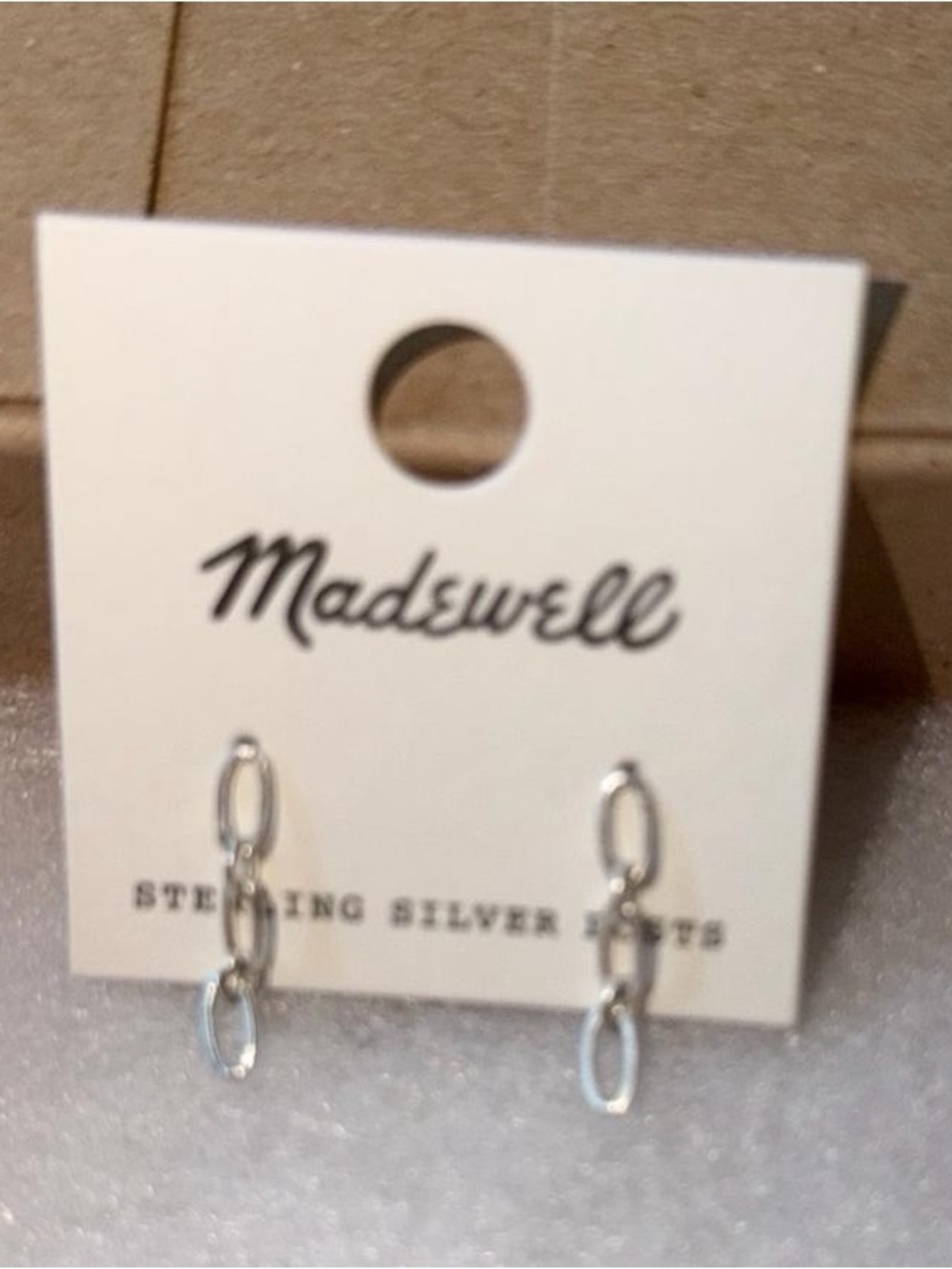 Madewell Sterling Silver Link Drop Earrings - Silver
